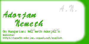 adorjan nemeth business card